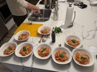 made pasta for the dorm tahoe trip